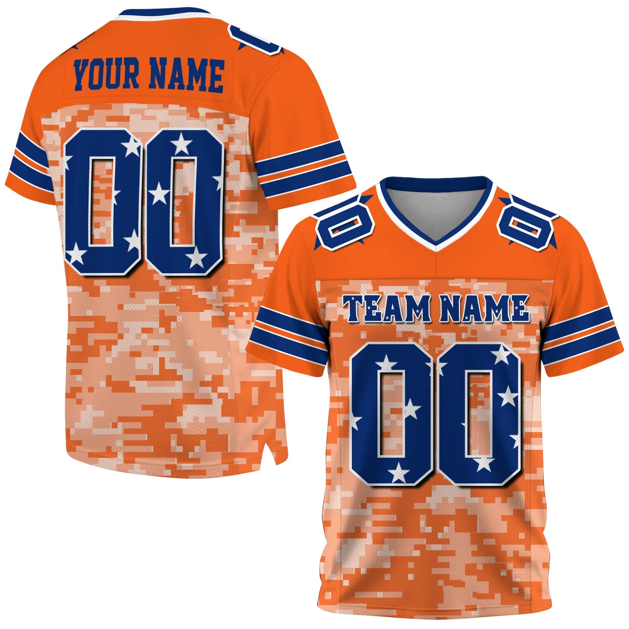 Personalized Football Jersey Shirt with Team Name Number, Custom Football Shirt Gift for Sport Fan Uniform Game Day Outfit Mesh Polyester