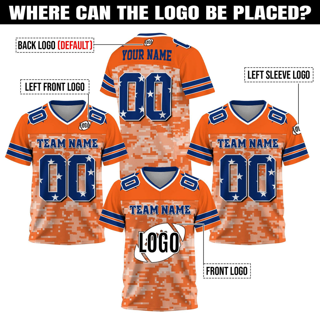 Personalized Football Jersey Shirt with Team Name Number, Custom Football Shirt Gift for Sport Fan Uniform Game Day Outfit Mesh Polyester