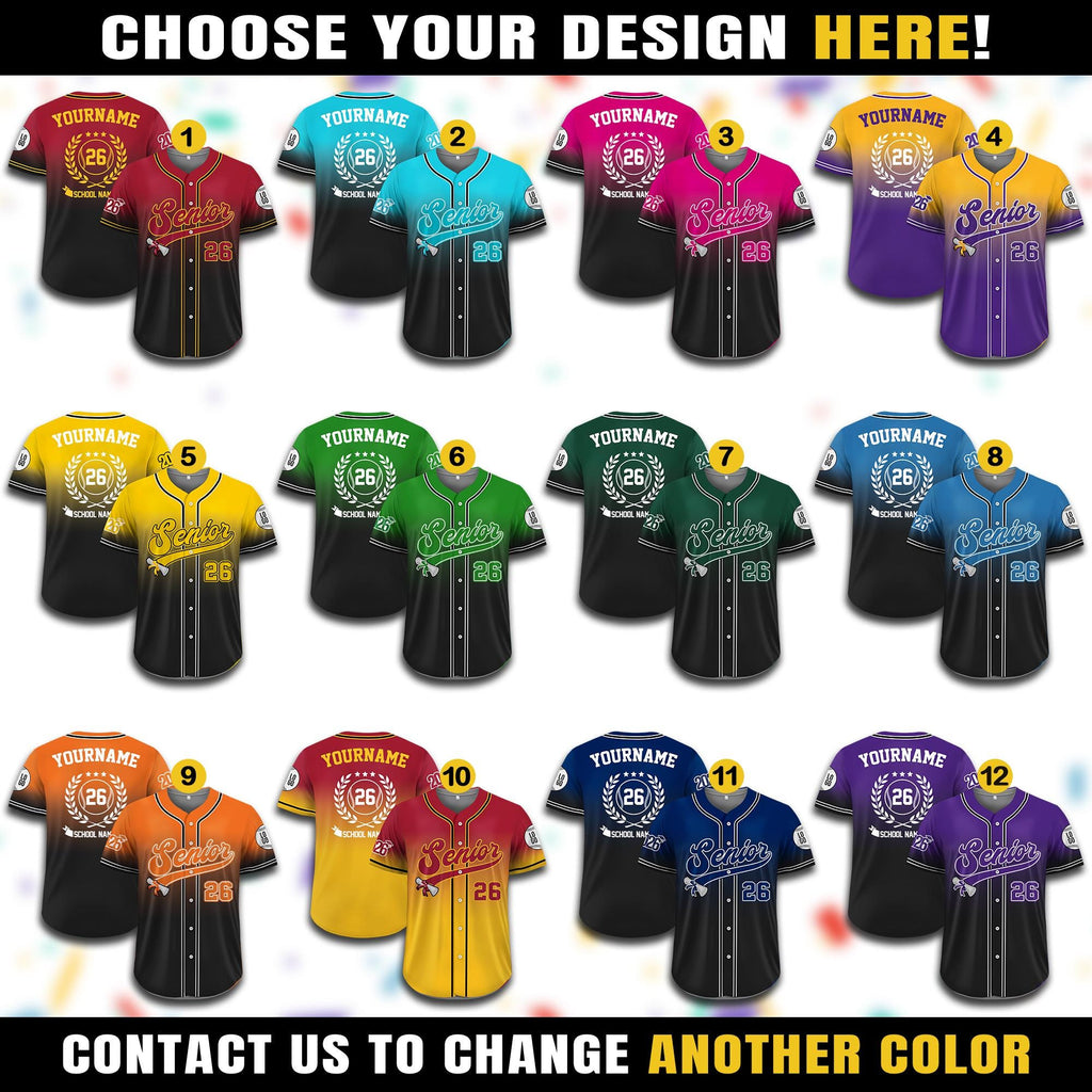 Custom Graduation Senior 2026 Baseball Shirt For Adult Kid, Personalized Graduation Shirt 2026 for Family, Class of 2026 College Senior Gift