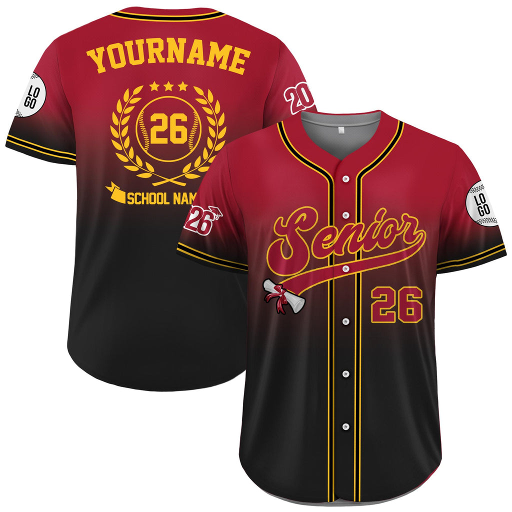 Custom Graduation Senior 2026 Baseball Jersey, Personalized High School Graduation Shirt, Class of 2026 College Senior Gift, Graduation gift