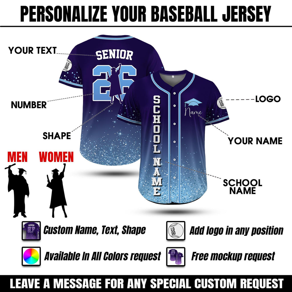 Custom Name Senior Class of 2026 Jersey, Personalized High School Graduation Shirt, Custom Graduation Squad, Graduation Gifts, Senior gifts