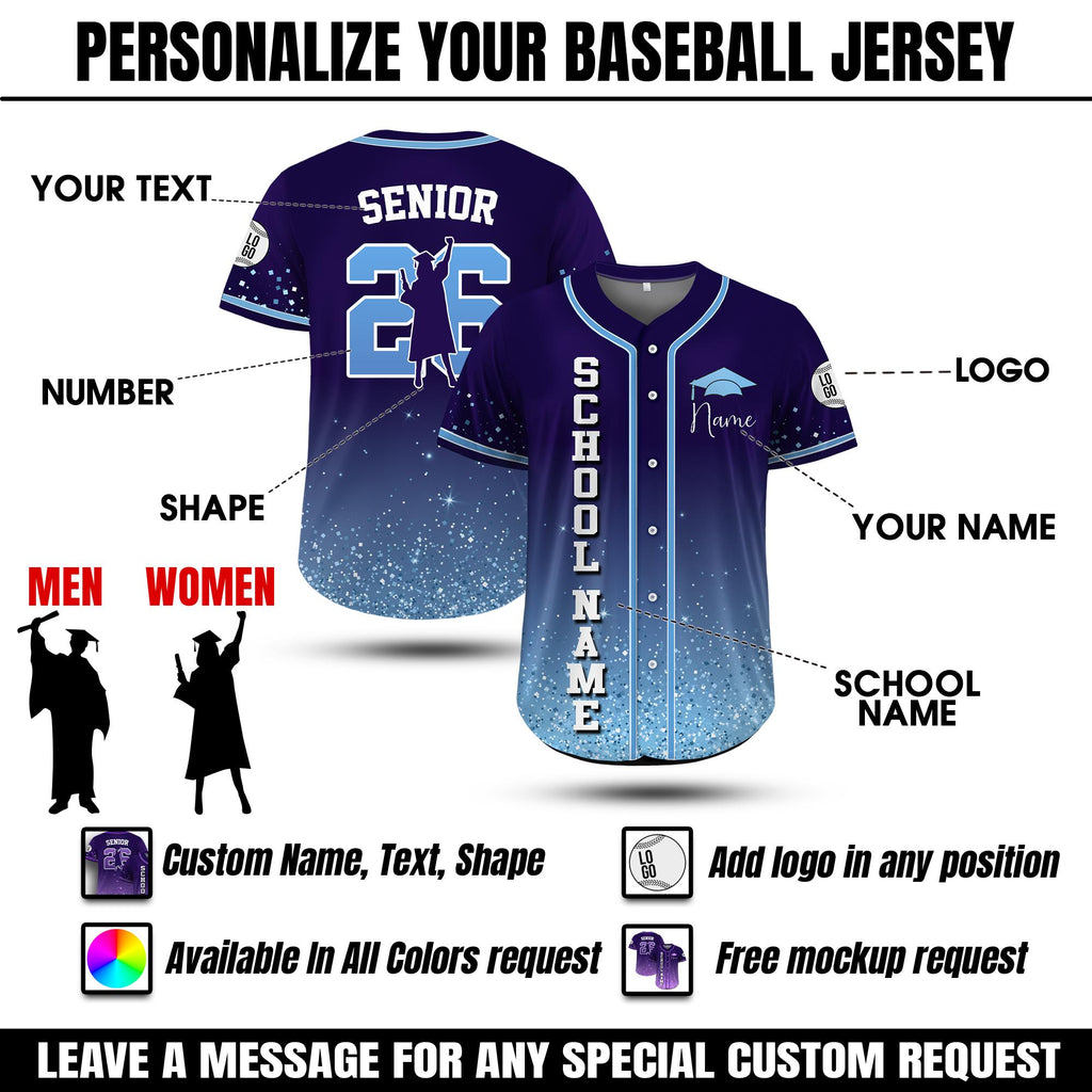 Custom Name Class of 2026 Jersey, Personalized High School Graduation Shirt, Custom Graduation Squad, Graduation Gifts, Graduation Party