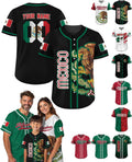 Personalized Baseball Jersey Mexico Custom Team Name Number Mexican Jersey Shirt for Men Women Youth Kid Game Day Outfit For Mexico Fans
