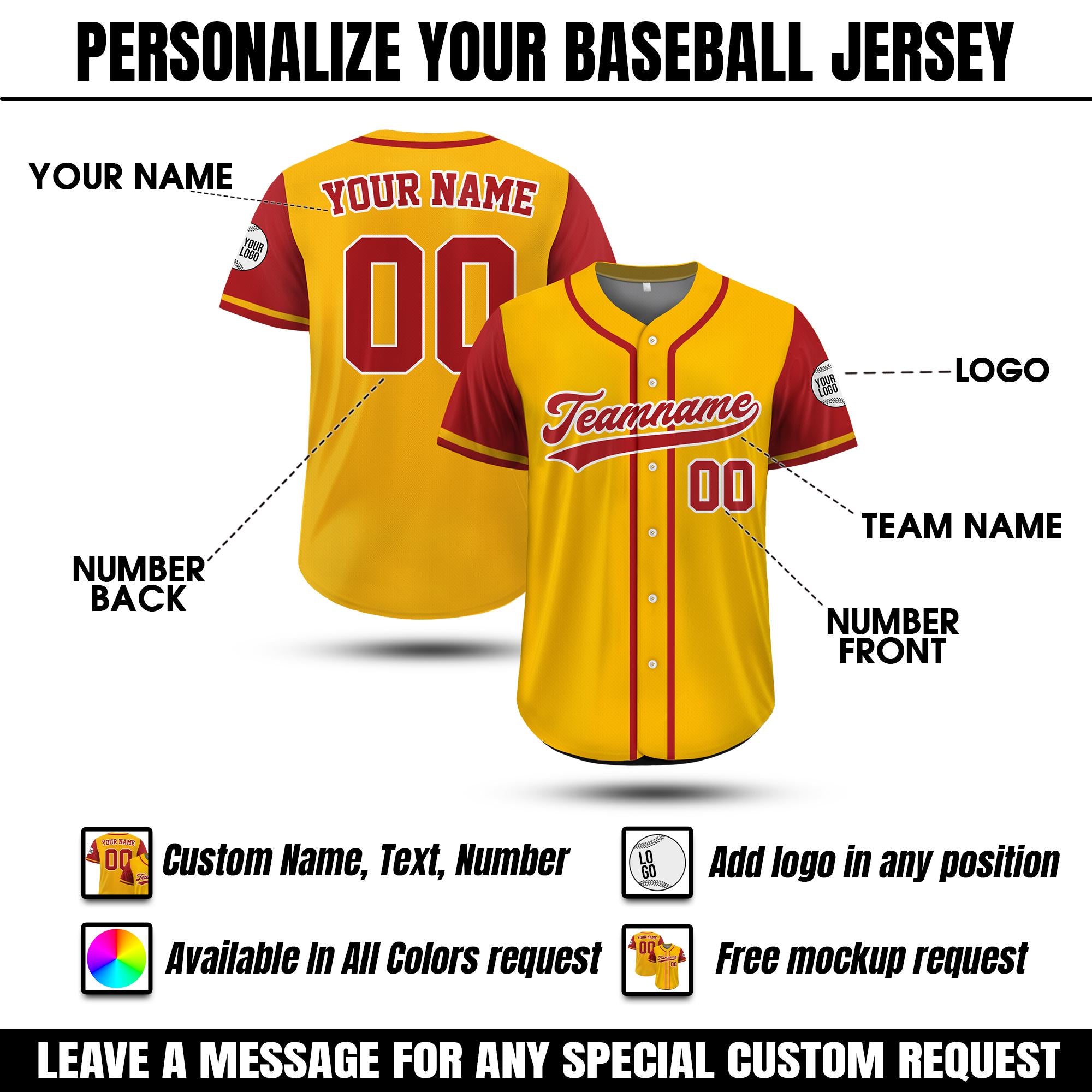 Personalized Baseball Jersey for Men Women Youth Kid, Custom Team Name Number Baseball Jersey, Baseball Uniform For Baseball Fans Lovers