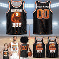 Personalized Boy Birthday Outfit Basketball Jersey for Family Matching, Custom Sports Birthday Basketball Jersey, Matching Family Tee