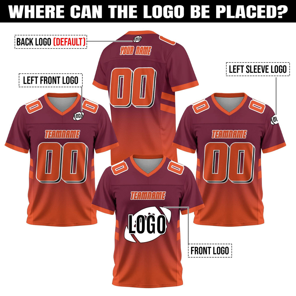 Custom Football Uniform Team Name number, Personalized Concert Outfit Football fan tee Gift for Men Women Kid Big Size Available