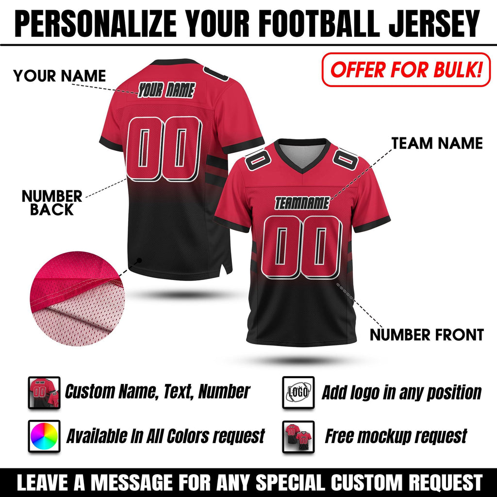 Personalized Football Jersey with Team Name Number Custom team uniform Men football Fan Jersey Concert Outfit College Football Game Day