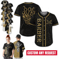 Personalized Name Hair Stylist Barber Baseball Jersey for Men Women Youth Kid, Custom Hairdresser Baseball Jersey Uniform, Barber Shop Gifts