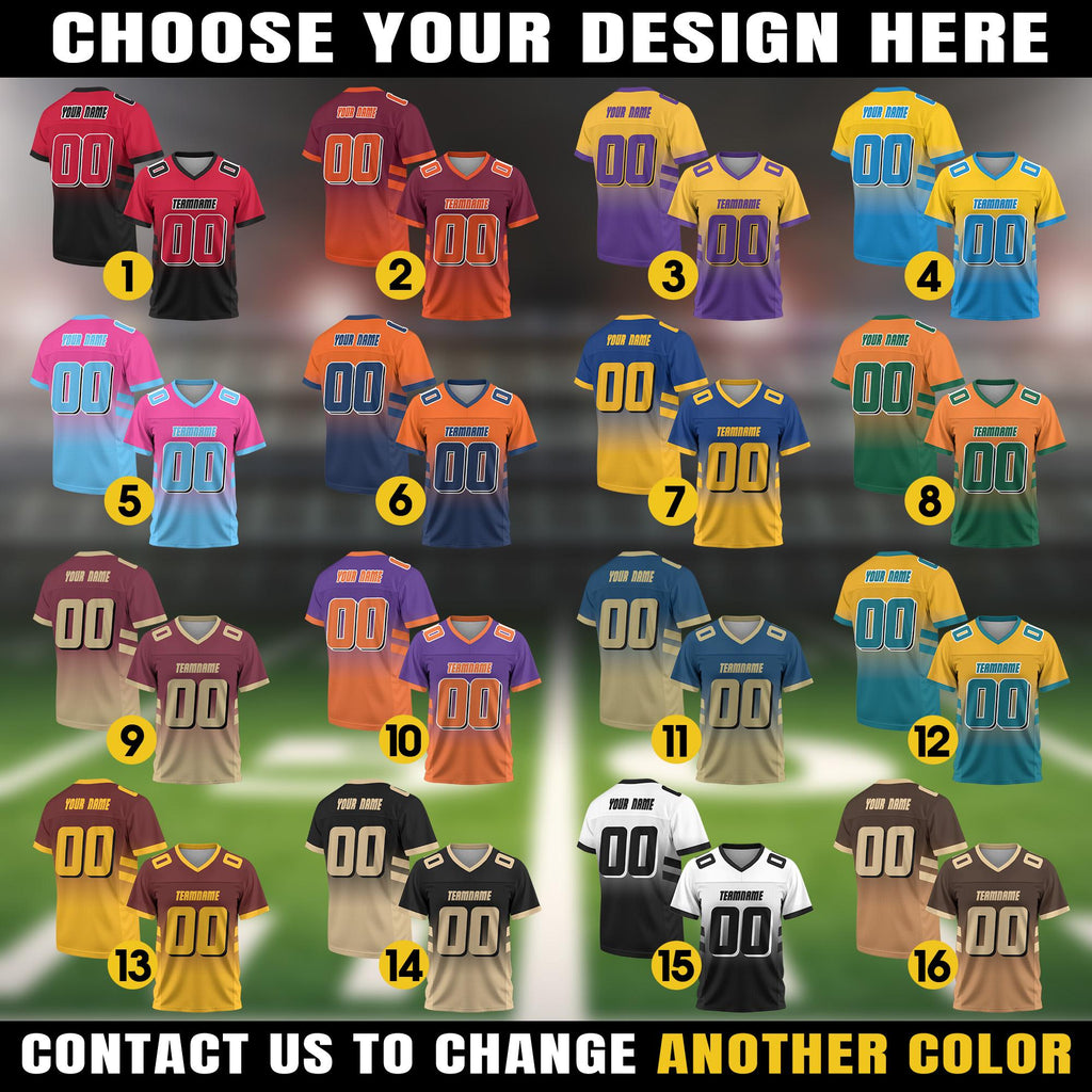 Personalized Football Jersey with Team Name Number Custom team uniform Men football Fan Jersey Concert Outfit College Football Game Day