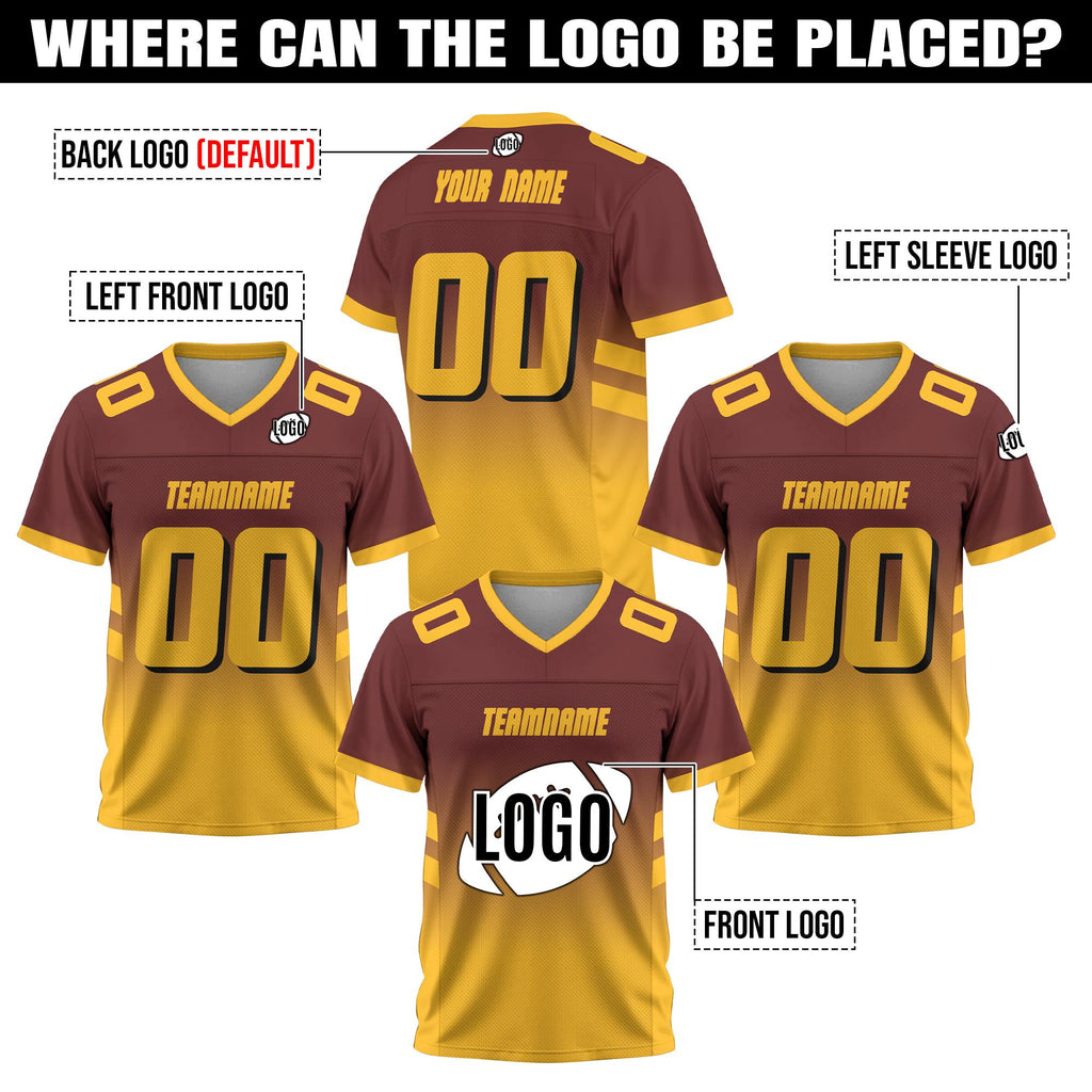 Custom Adult Youth Kids Football Jersey with Personalized Team Name number Player Team uniform Fan Jersey Concert Outfit Football Game Day