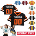 Personalize Team Name Number Logo Crop Football Jersey, Custom Crop top Women Sports Cheerleading Jerseys, Perfect Gift for Girlfriend