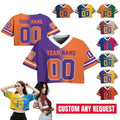 Custom Two Football Team Jersey, Custom Gradient Football Crop Jersey for Women Girl, Sports Girl Outfit Cheer Jersey Crop Gift for her