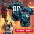 Custom Tie Dye Halloween Baseball jersey Halloween Jersey Outfit for Men Women Youth Kid, Team Jersey Horror Jersey Halloween Costume