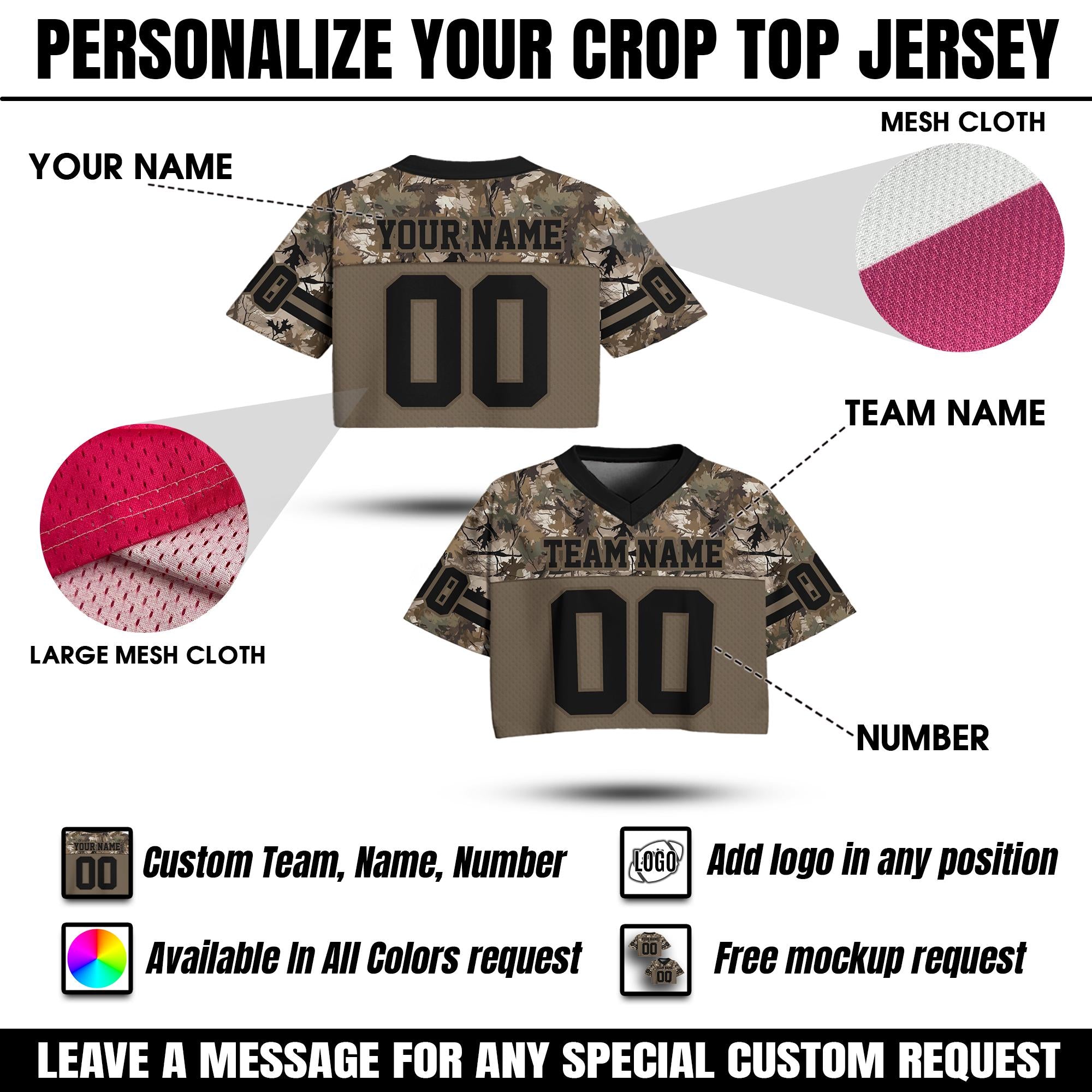 Personalized Women's Crop Top Football Jersey Custom Team Name Number Logo Women Crop Tee, Streetwear Sports Cropped Tshirt Gift for her