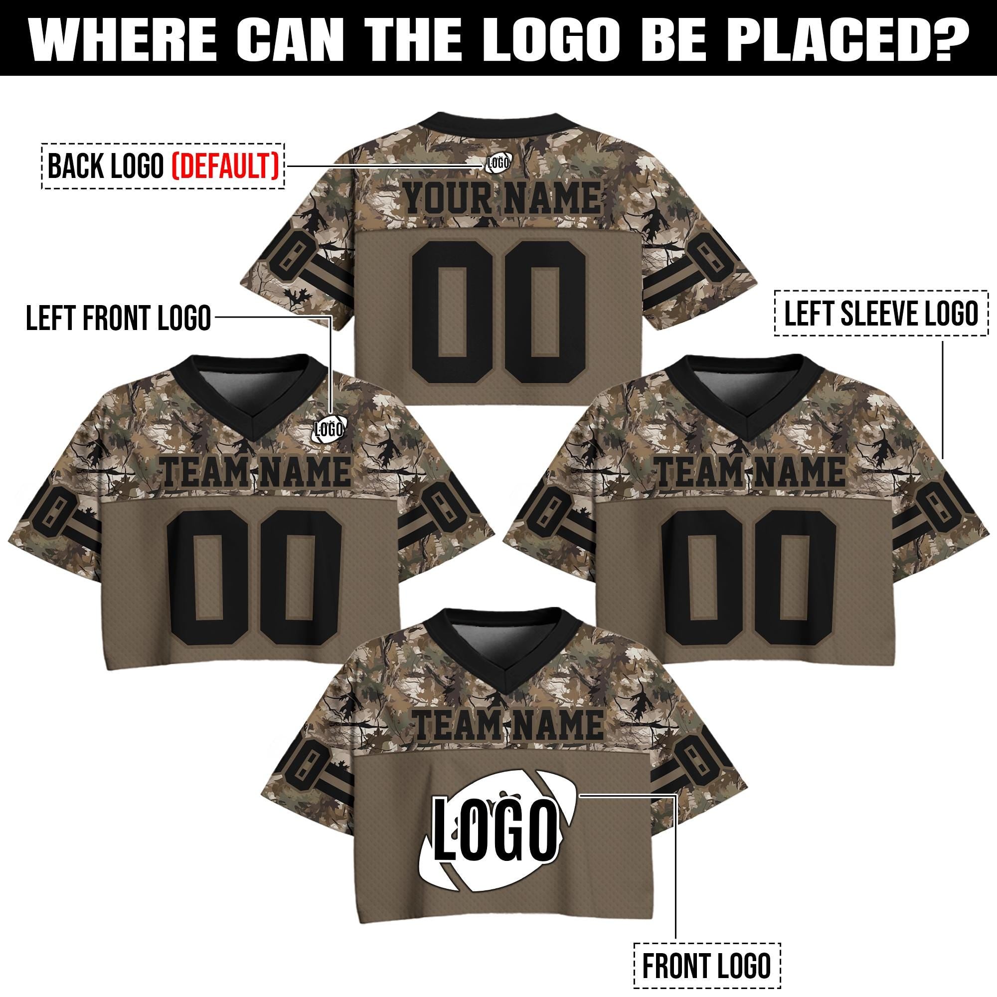 Personalized Women's Crop Top Football Jersey Custom Team Name Number Logo Women Crop Tee, Streetwear Sports Cropped Tshirt Gift for her