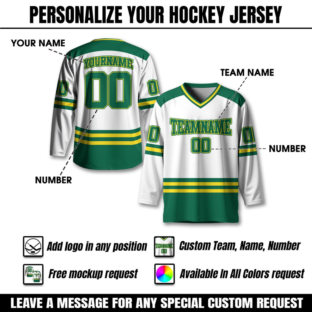 Personalized Team Name Number Logo Ice Hockey Jersey, Custom Game Day Outfit For Fans Lover Hockey Shirt Jersey Uniform