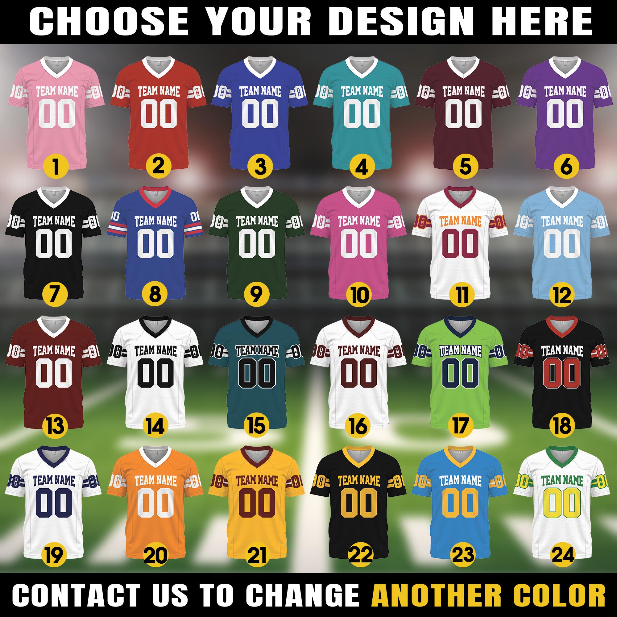 Personalized Football Game Day with Player Names, Customized Jersey Family for Football Lovers, Football Shirts for Dads Casual Wear Outfits