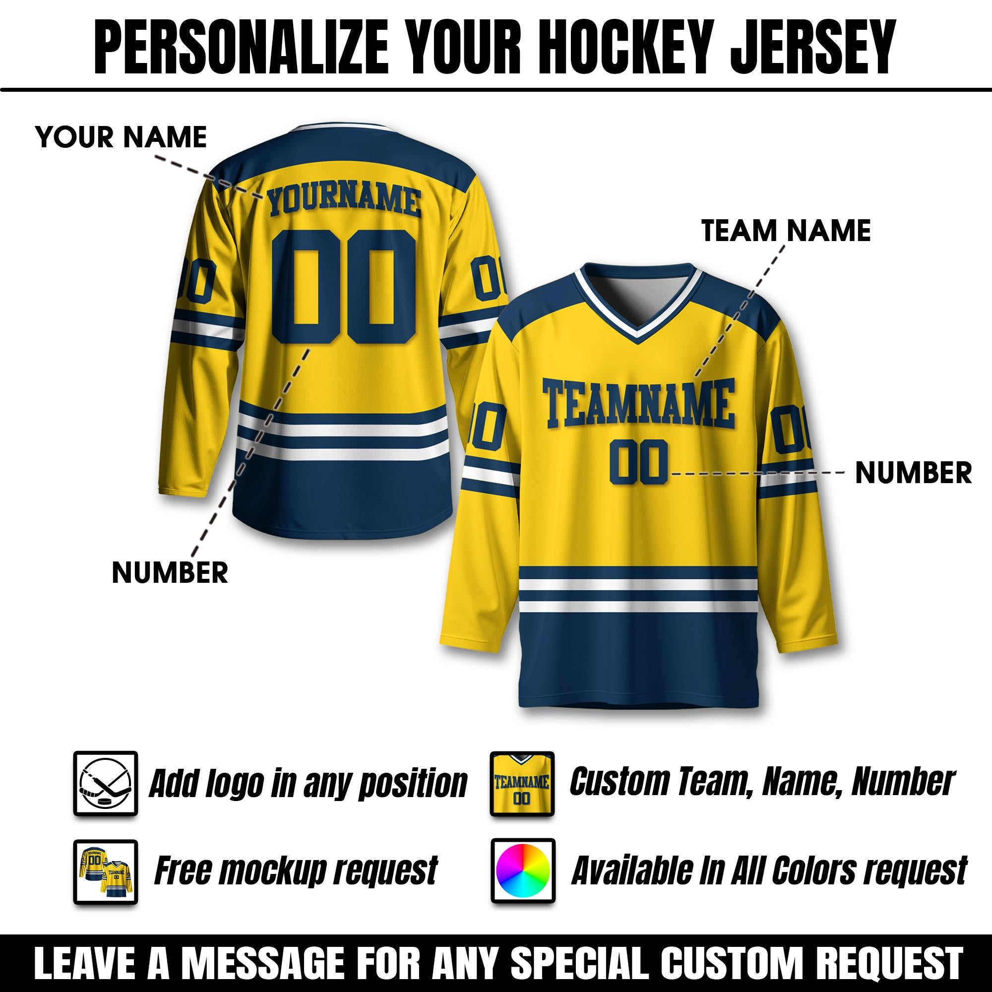 Personalized Team Name Number Men Hockey Jersey, Custom V-Neck Sports Jersey Ice Hockey Shirt Gifts for Couple