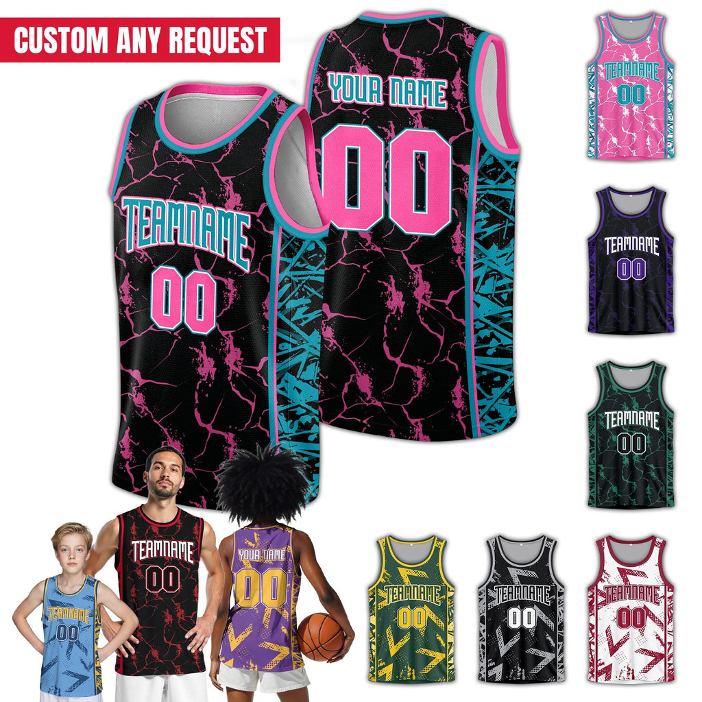 Custom Basketball Team Jersey - Name & Number - Matching Game Day Uniform for Adult Youth