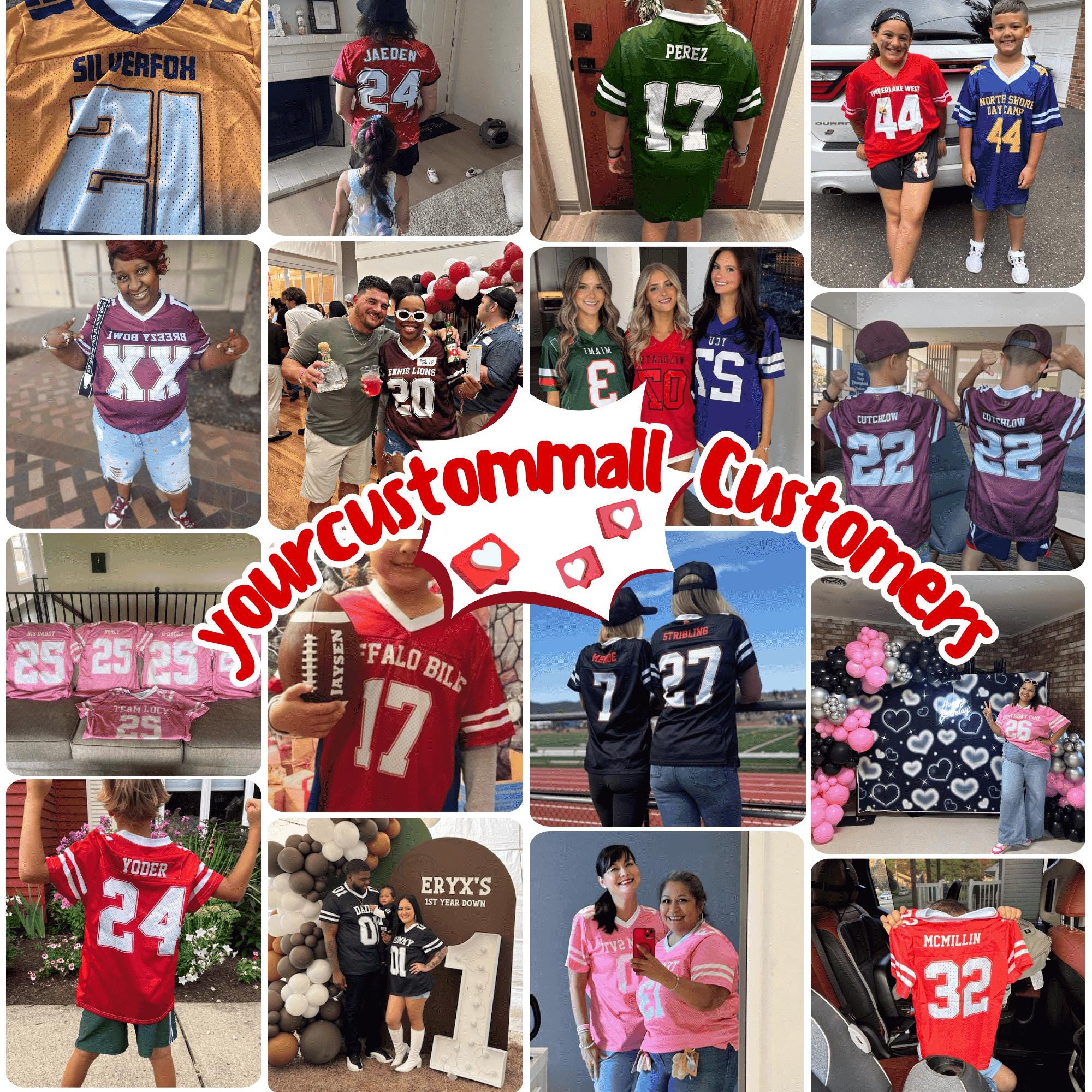 Personalized Team Name & Number Football Jersey For Adult Kid, Team Sport Shirt Jerseys Fans, Custom Any Request