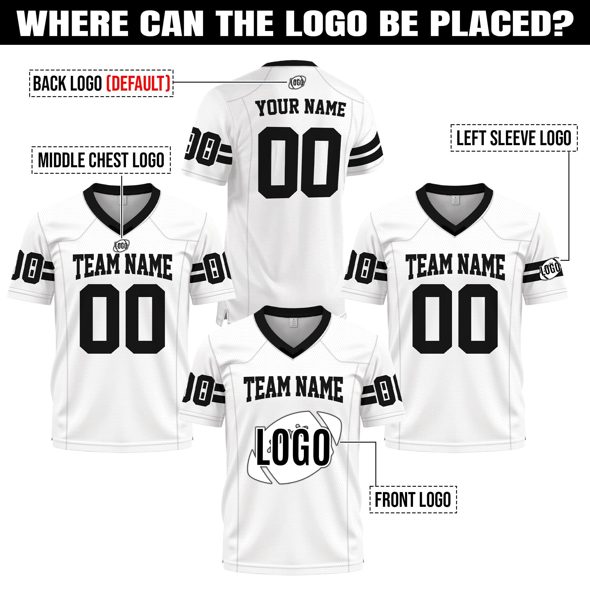 Custom Football Team Shirts with Player Names for Adult Kid, Personalized Football Fan Tee V-neck Family Matching Jersey Gifts for him
