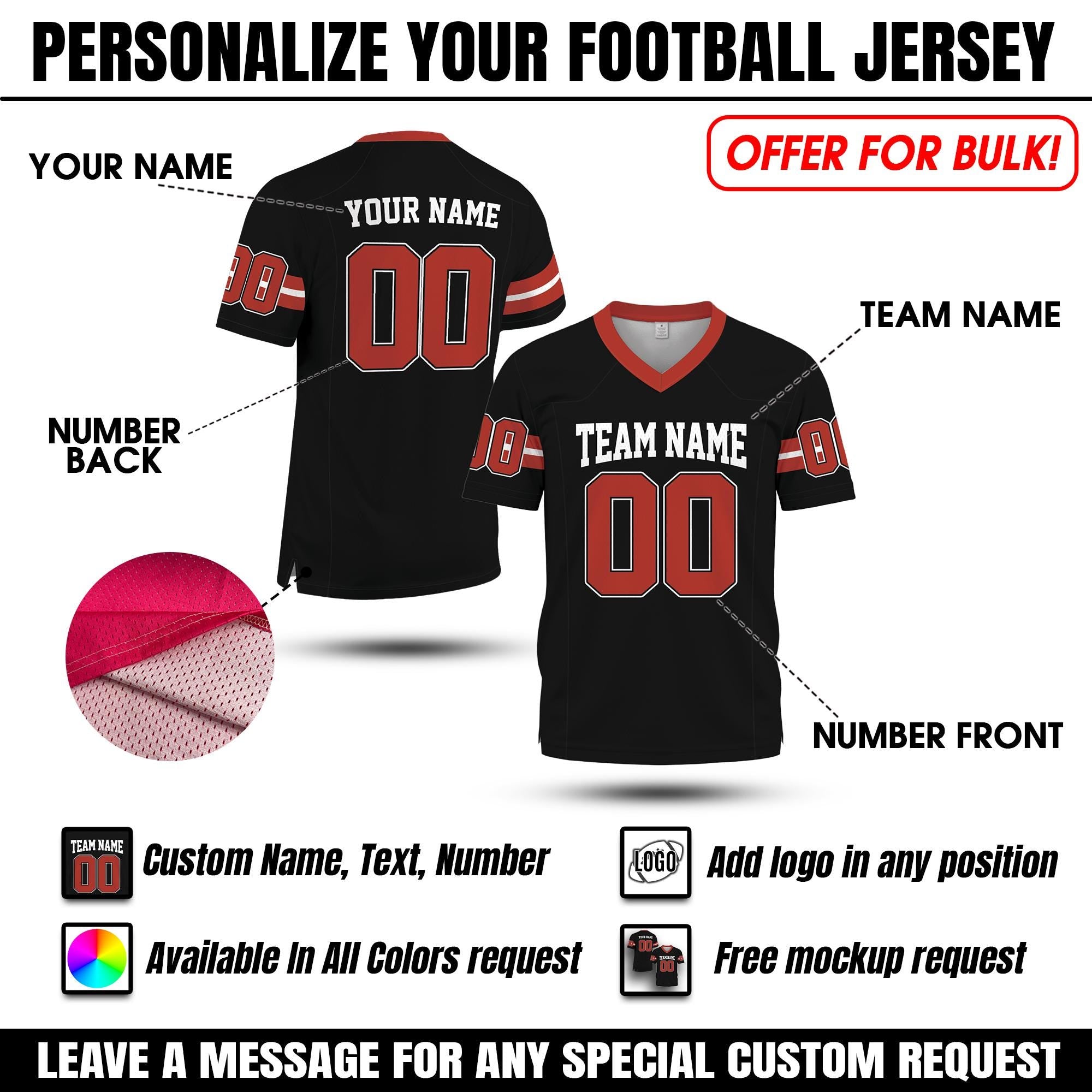 Personalized Football Game Day Casual Wear Outfits with Player Names, Customized Jersey Family for Men women youth kids, Matching jersey