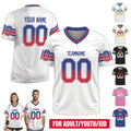 Personalized Gradient Football Jersey with Player Name Number, Customized Team Shirt for Football Lovers, Game Day Outfit Gift for him