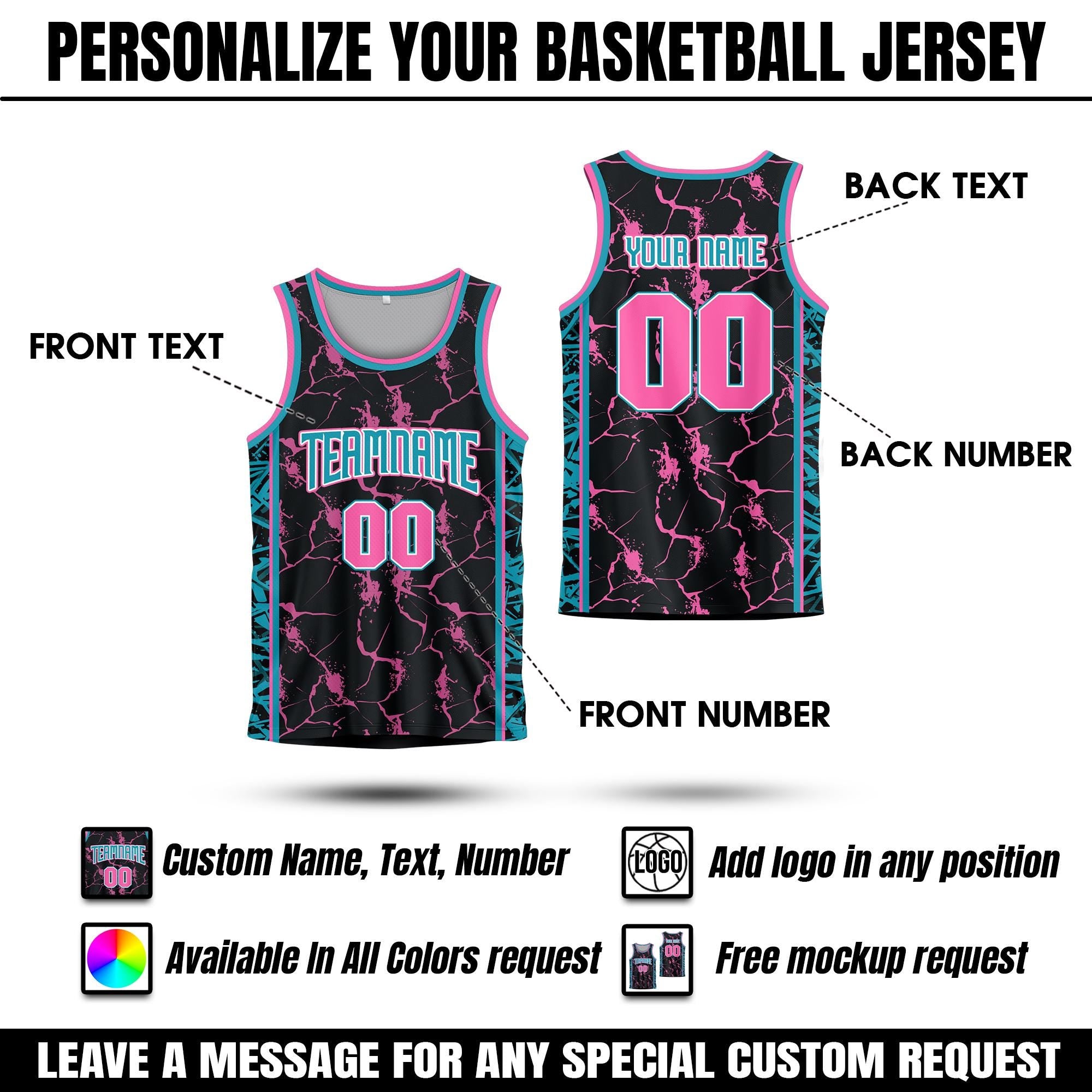 Custom Basketball Team Jersey - Name & Number - Matching Game Day Uniform for Adult Youth
