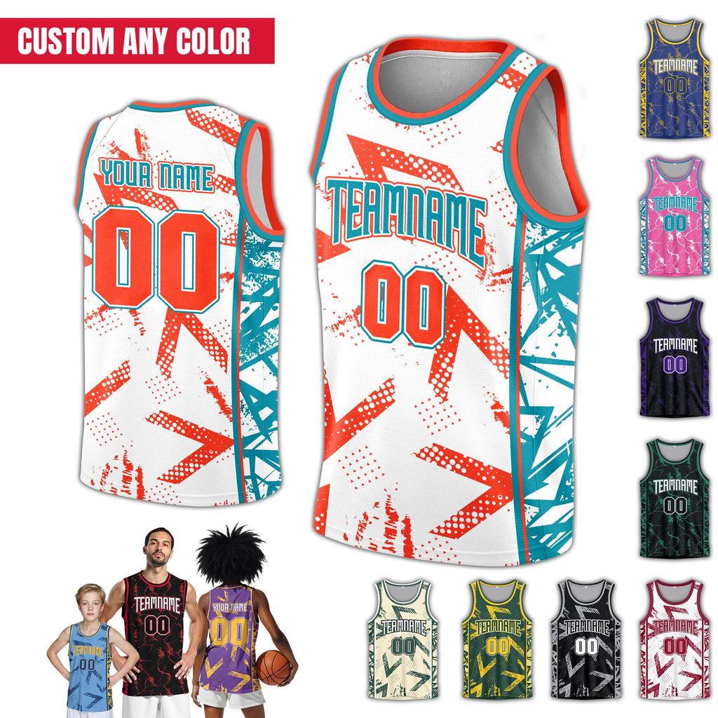 Custom Name & Number Basketball Jerseys Team Uniform Shirt, Personalized Jersey Sports Wear for Adult Youth Kid Gifts for fan