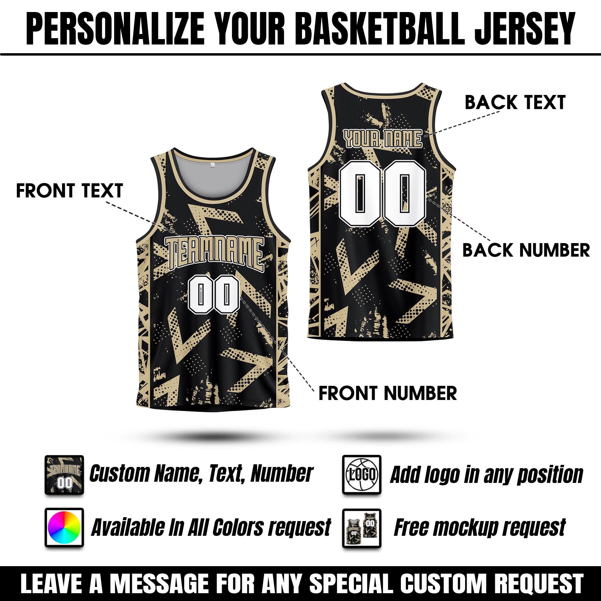 Personalized Basketball Jersey Game Day Outfit - Custom Name & Number - Custom Sports Wear for Adult Youth