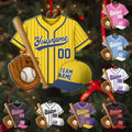 Personalized Name & Number Christmas Ornament, Custom Baseball Acrylic Ornament 2025, Sports Keepsake for Boys, Baseball Player Team Gift