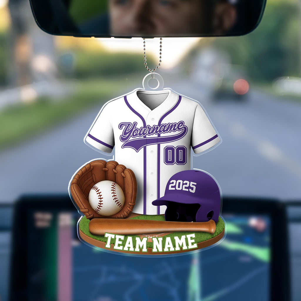 Personalized Baseball Acrylic Ornament 2025 - Custom Name & Number