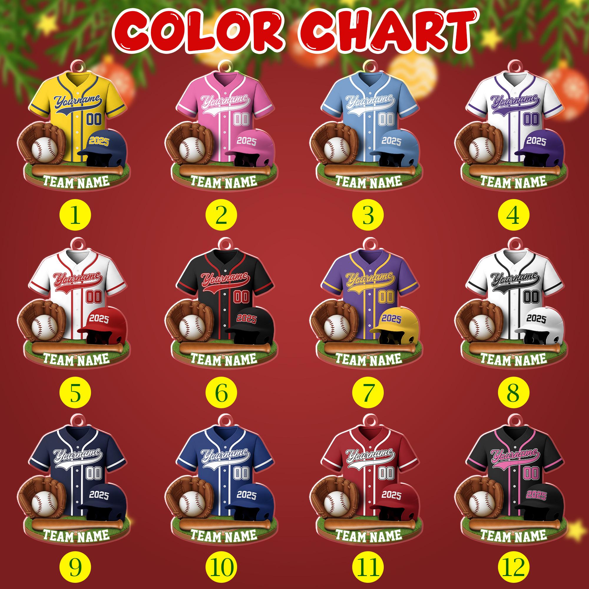 Personalized Baseball Acrylic Ornament 2025 - Custom Name & Number