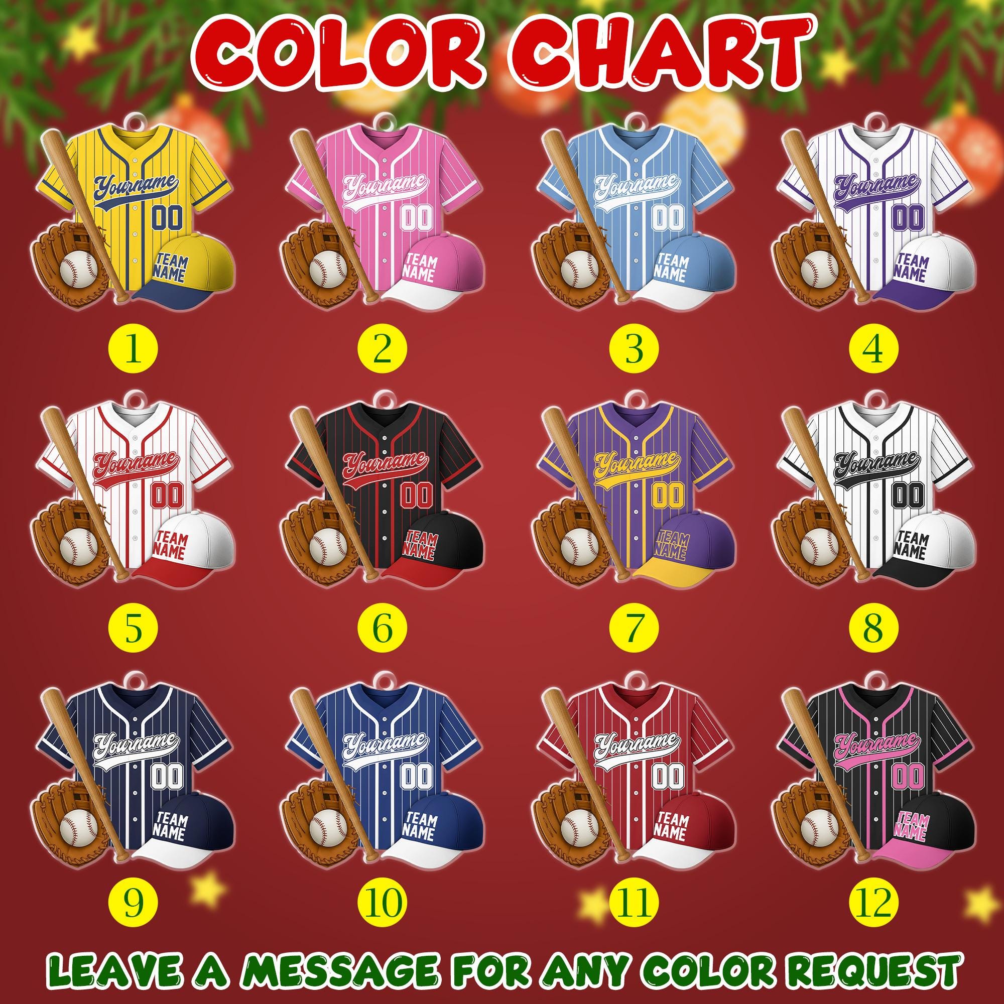 Personalized Name & Number Christmas Ornament, Custom Baseball Acrylic Ornament 2025, Sports Keepsake for Boys, Baseball Player Team Gift