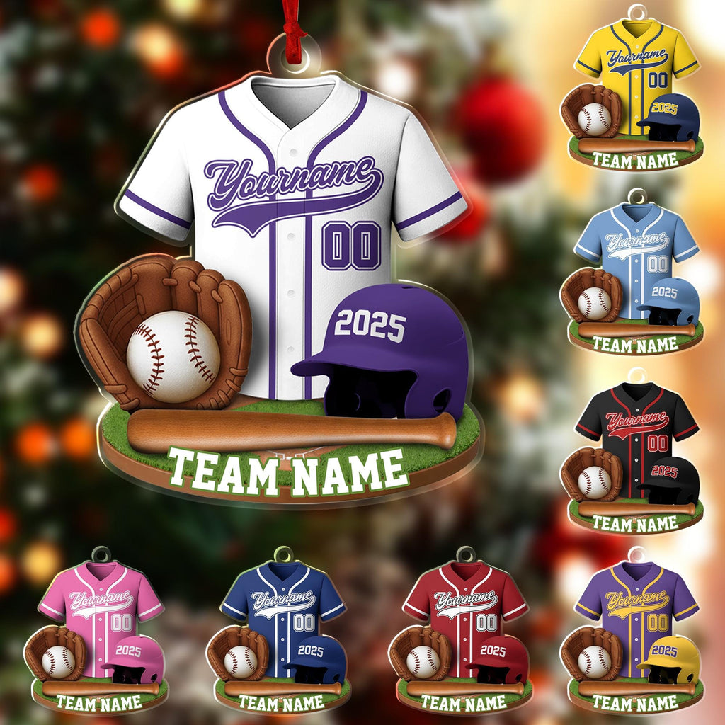 Personalized Baseball Acrylic Ornament 2025 - Custom Name & Number