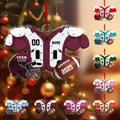 Custom Name Number Football Acrylic Ornament 2025: Custom Jersey & Helmet Keepsake