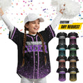 Custom Glitter Baseball Jersey with Team Name Number for Women Girl, Custom Name Cheerleading Shirt For Cheerleader, Sparkly Jersey Gifts
