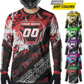 Personalized Name Number Motocross Jersey for Adult Youth, Custom MX Racing Shirt, Biker Long Sleeve Motocross Rider Gift, Racing Team Shirt