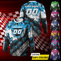 Personalized Motocross Jersey for Adult Youth, Dirt Bike Long Sleeve Shirt, Custom Name Number Motocross Rider Gift, Racing Team Shirt