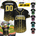 Personalized Team Name Number Glitter Cheer Baseball Jersey for Men Women Youth Kid, Custom Name Coquette Bow Cheer Jersey For Cheerleader