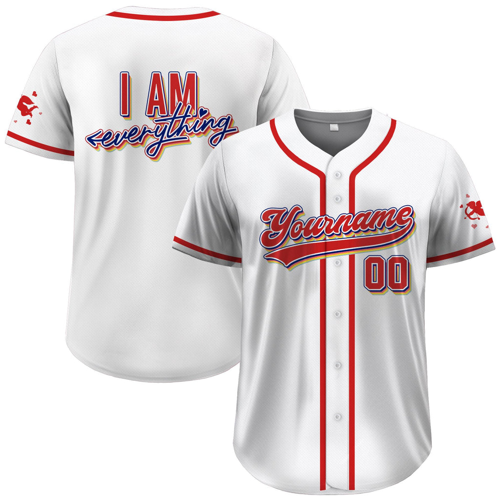 Custom Name Number Valentine Baseball Jersey for Women Men, Custom Valentine Gift Baseball Shirt For Him Her Boys, Matching Valentine Shirt