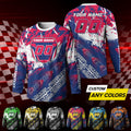 Custom Dirt Bike Long Sleeve Shirt, Personalized Name Number Motocross Rider Gift for Boyfriend, Racing Shirts Men, 3D Dirt Bike Shirt