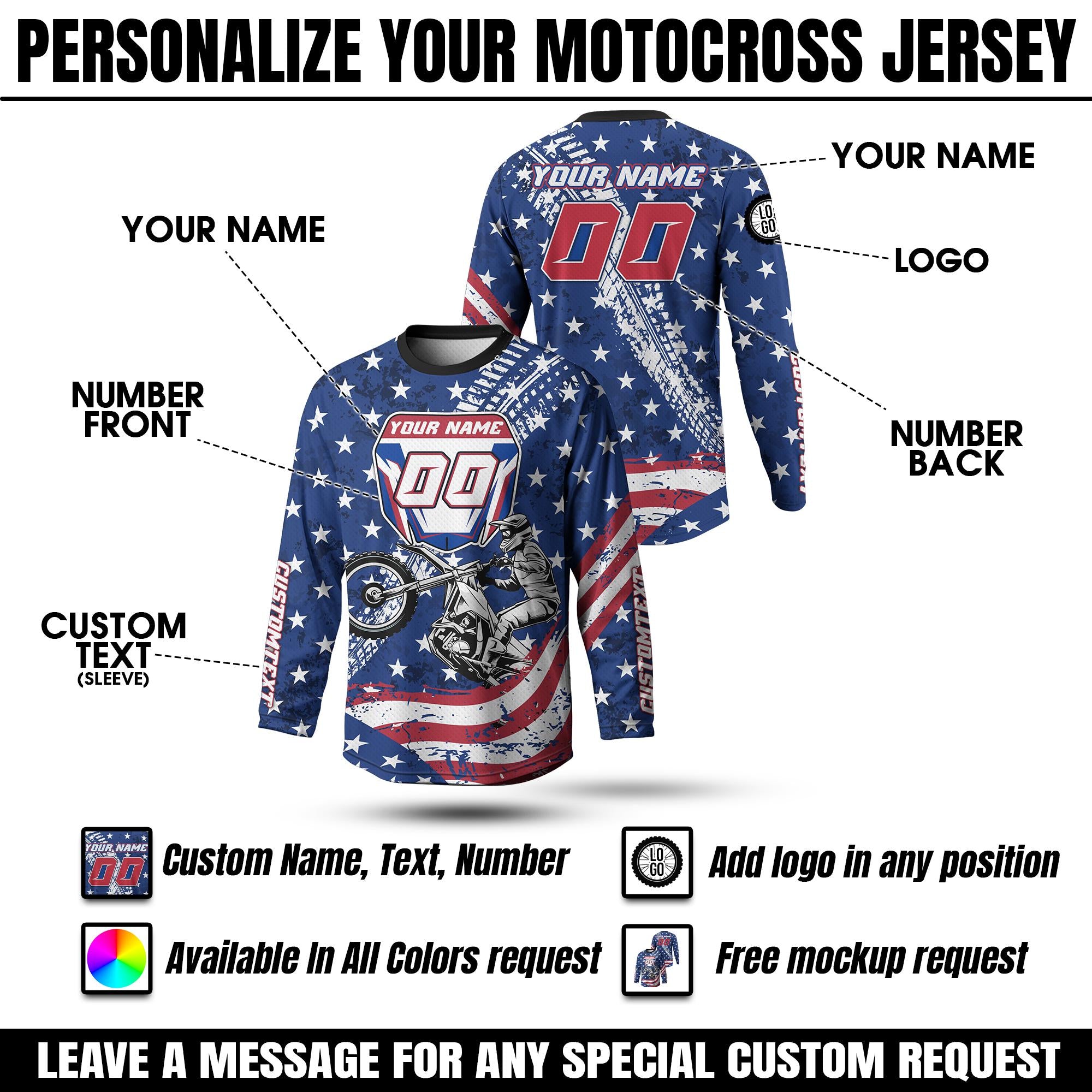 Custom Motocross Jersey for Men Women Youth, Custom Dirt Bike Long Sleeve Shirt Motocross Jersey Gift, Racing Team Shirts