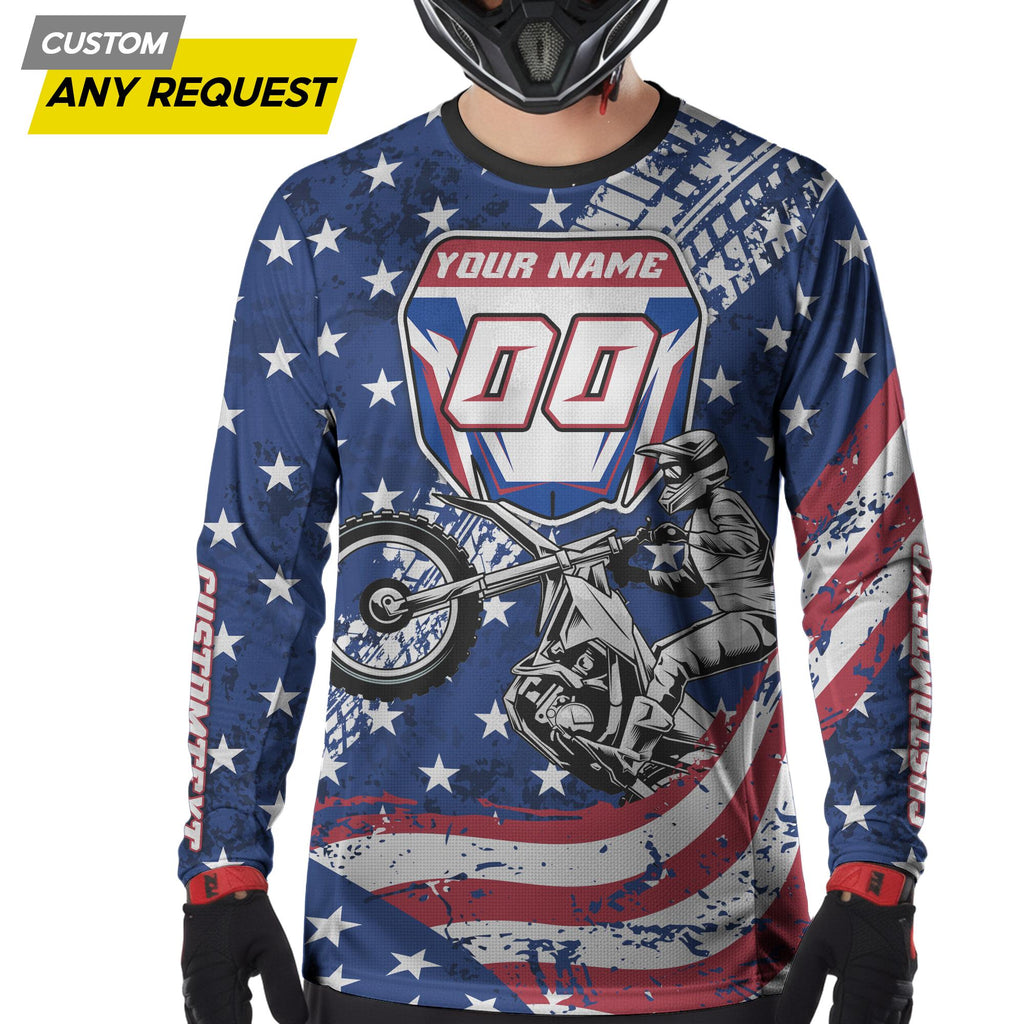 Custom Motocross Jersey for Men Women Youth, Custom Dirt Bike Long Sleeve Shirt Motocross Jersey Gift, Racing Team Shirts