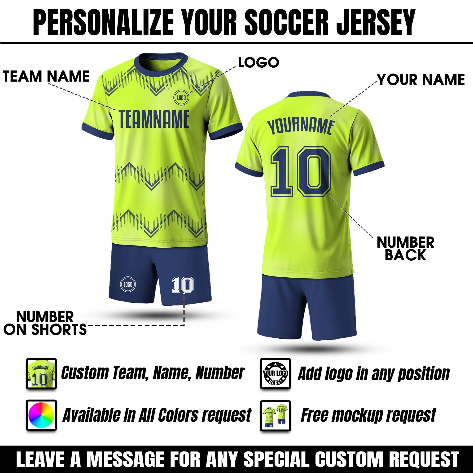 Custom Soccer Uniform Jersey for Men Women Youth Kid, Personalized Jersey with Team Name Logo Number, Green Soccer Jersey Shirts for toddler