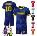 Custom Soccer Jersey for Adult Youth Toddler, Personalized Team Name & Number, Blue Soccer Jersey Sublimation Shirt