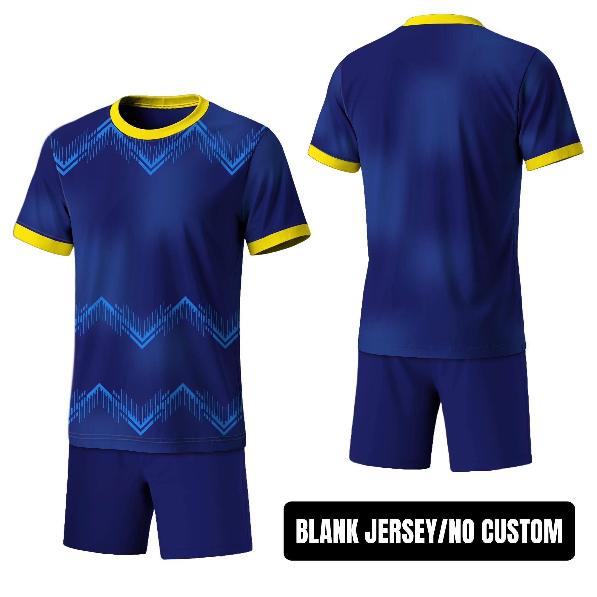 Custom Soccer Jersey for Adult Youth Toddler, Personalized Team Name & Number, Blue Soccer Jersey Sublimation Shirt