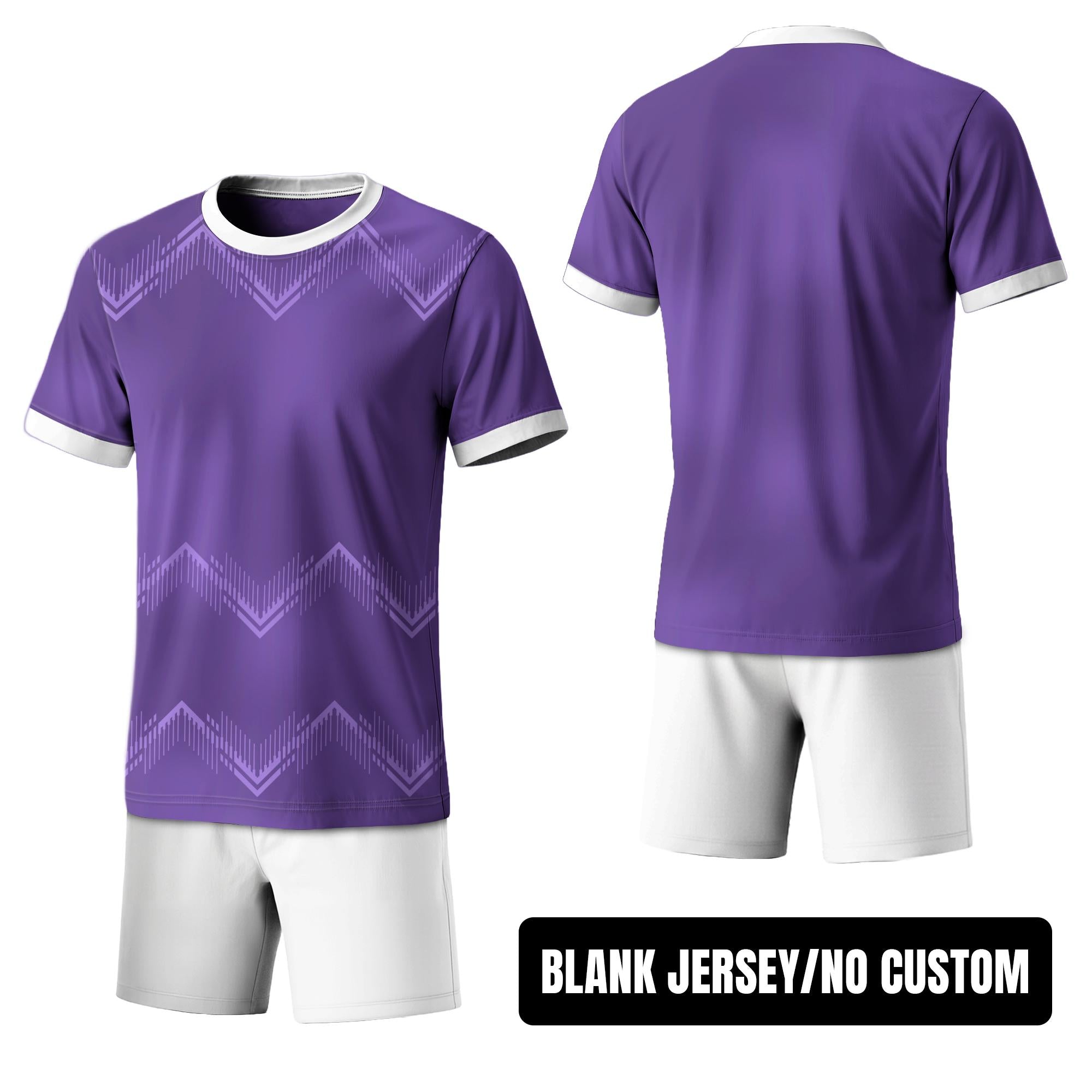 Custom Soccer Jersey Shorts Set for Youth Toddler Adult, Personalized Team Name Logo Number, Purple Soccer Jersey Shirt, Team Uniform