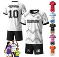 Personalized Jersey with Team Name Logo Number, Custom Soccer Jersey for Men Women Youth Kid, Black White Jersey Sport Team uniform