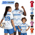 Customer Design Soccer Kits for Adult Kid, Personalized Youth Soccer Uniform with Team Name Logo Number, Birthday boy Jersey Shirt